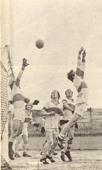 Action shot from Maghery v. Carrickcruppen 1971