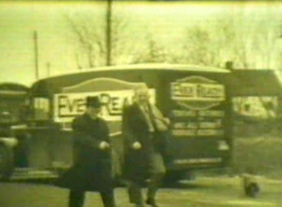 Fr. William McKnight (left) and Aloysius Mackle (right) on their way to meet Tommy Mackle in Maghery Hotel.
