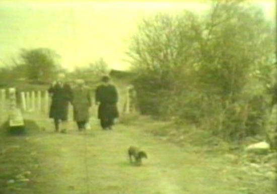Aloysius Mackle (left), Tommy Mackle (middle) and Fr. William McKnight (right) on their way to view the land in question.