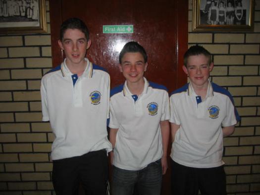 Well done to Caolan , Michael and Eoin Scullion - runners up in the County Final Junior Scor Quiz 2006